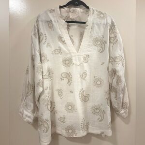 Johnny Was Jade Top Size XL